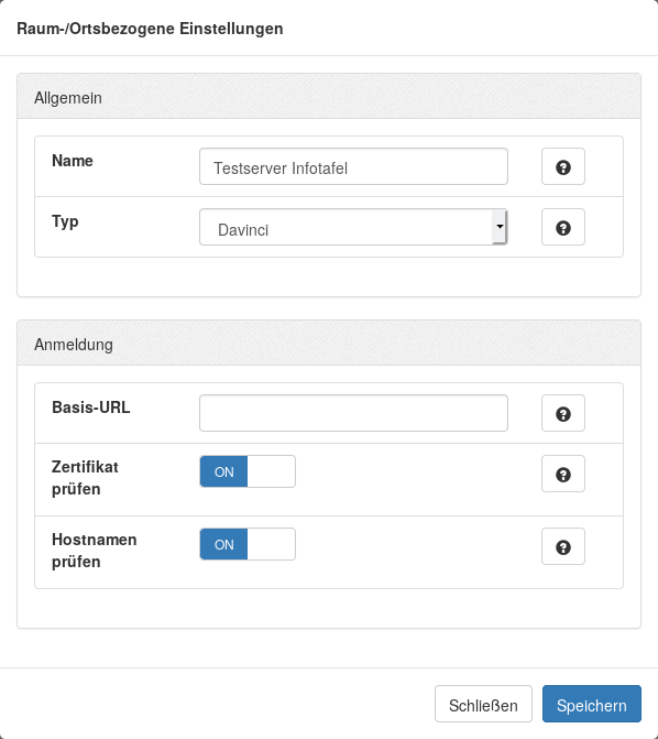 Infoscreen: Backend-Server DAVINCI